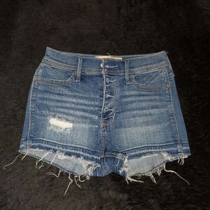 Hollister Light Distressed Denim Shorts